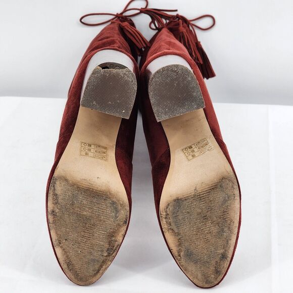 Call It Spring Mequel Tall Slouch Knee High Red Boots Size 8.5 - Picture 7 of 14